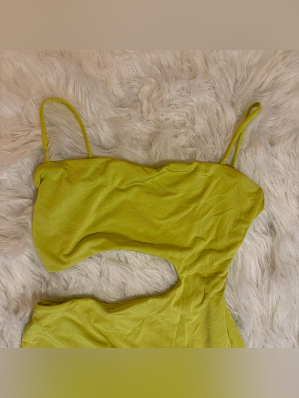 Windsor Chartreuse Cutout Bodycon Mini Dress - Picture 3 of 13